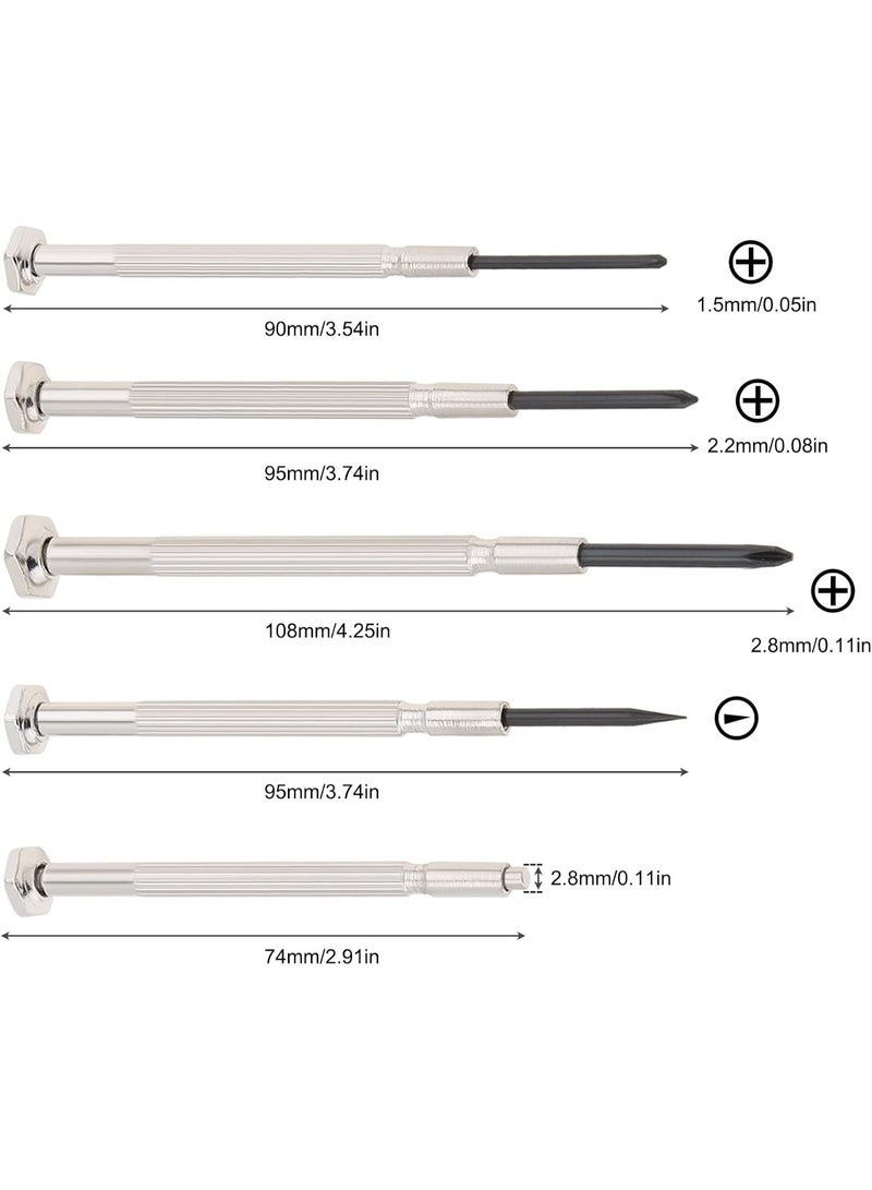 11-Piece Mini Precision Screwdriver Set, Small Flathead and Phillips Screwdriver Kit with Magnetic Pick-up Tool, Professional Repair Tool Set for Watches, Eyeglasses, Phones, Jewelry, and Electronics - Image 4